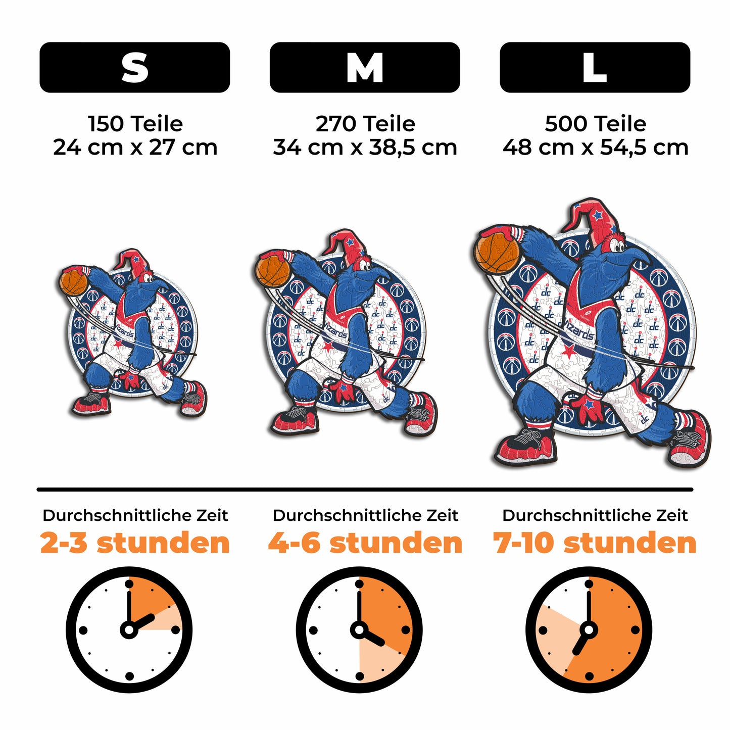 Washington Wizards™ Maskottchen - Holzpuzzle