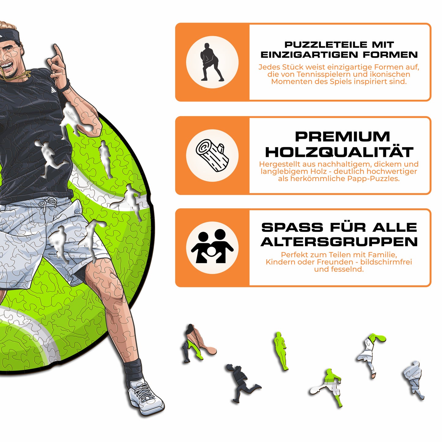 Alexander Zverev - Holzpuzzle