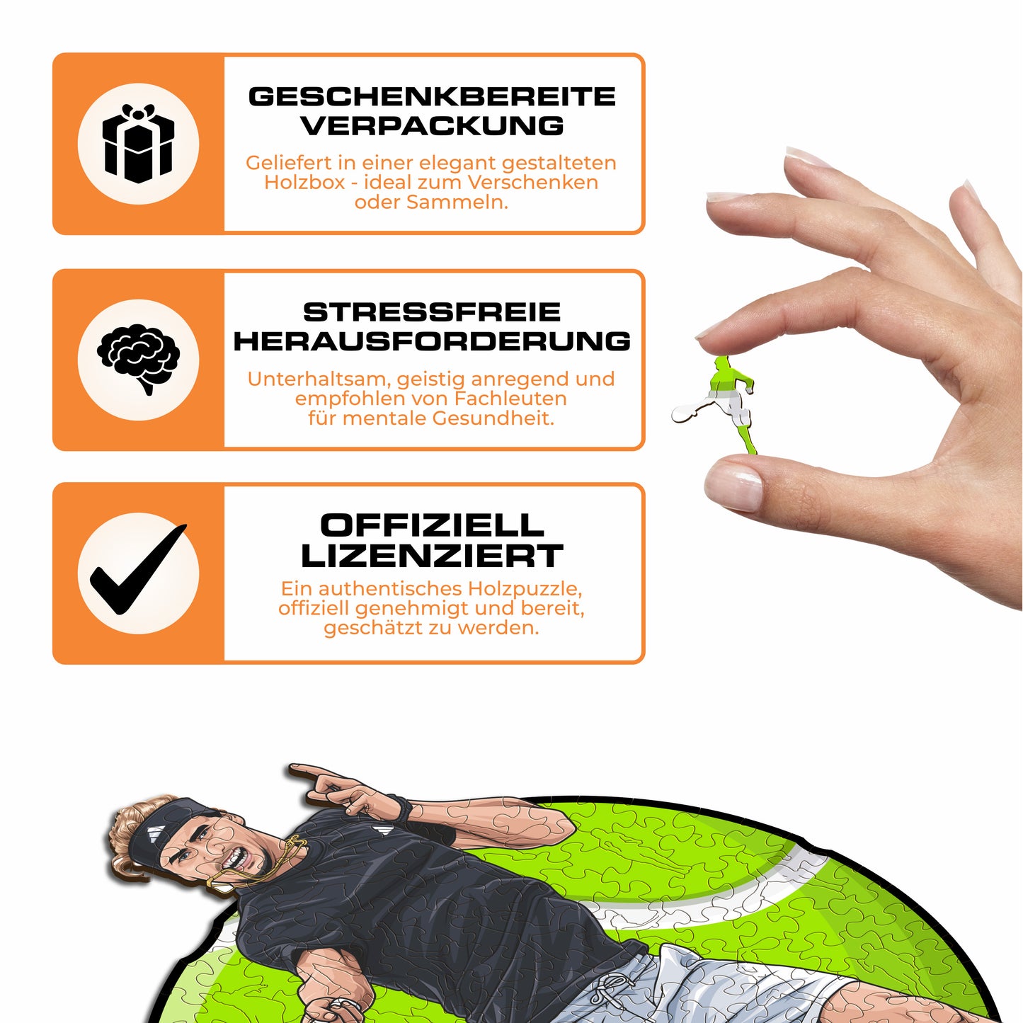 Alexander Zverev - Holzpuzzle