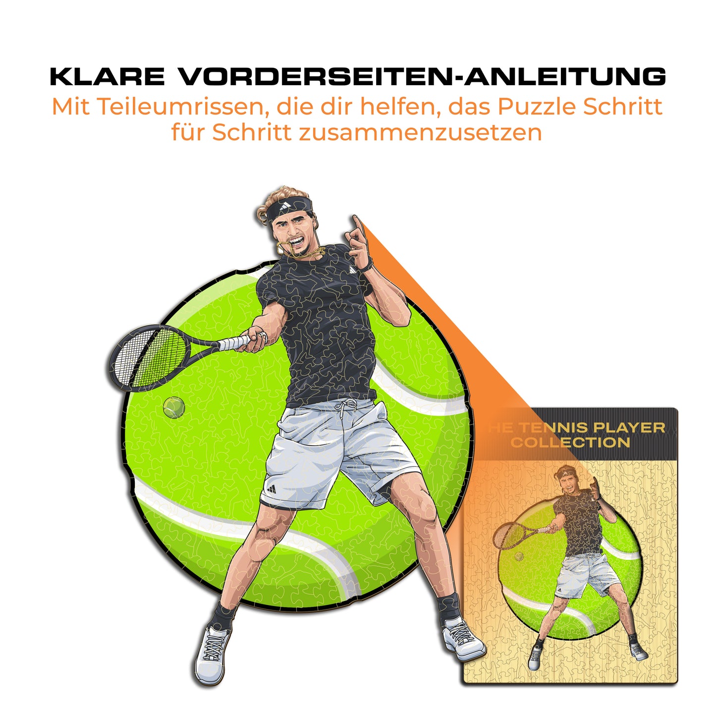 Alexander Zverev - Holzpuzzle