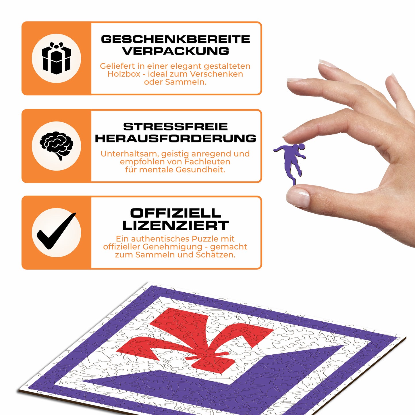 ACF Fiorentina® Logo - Holzpuzzle