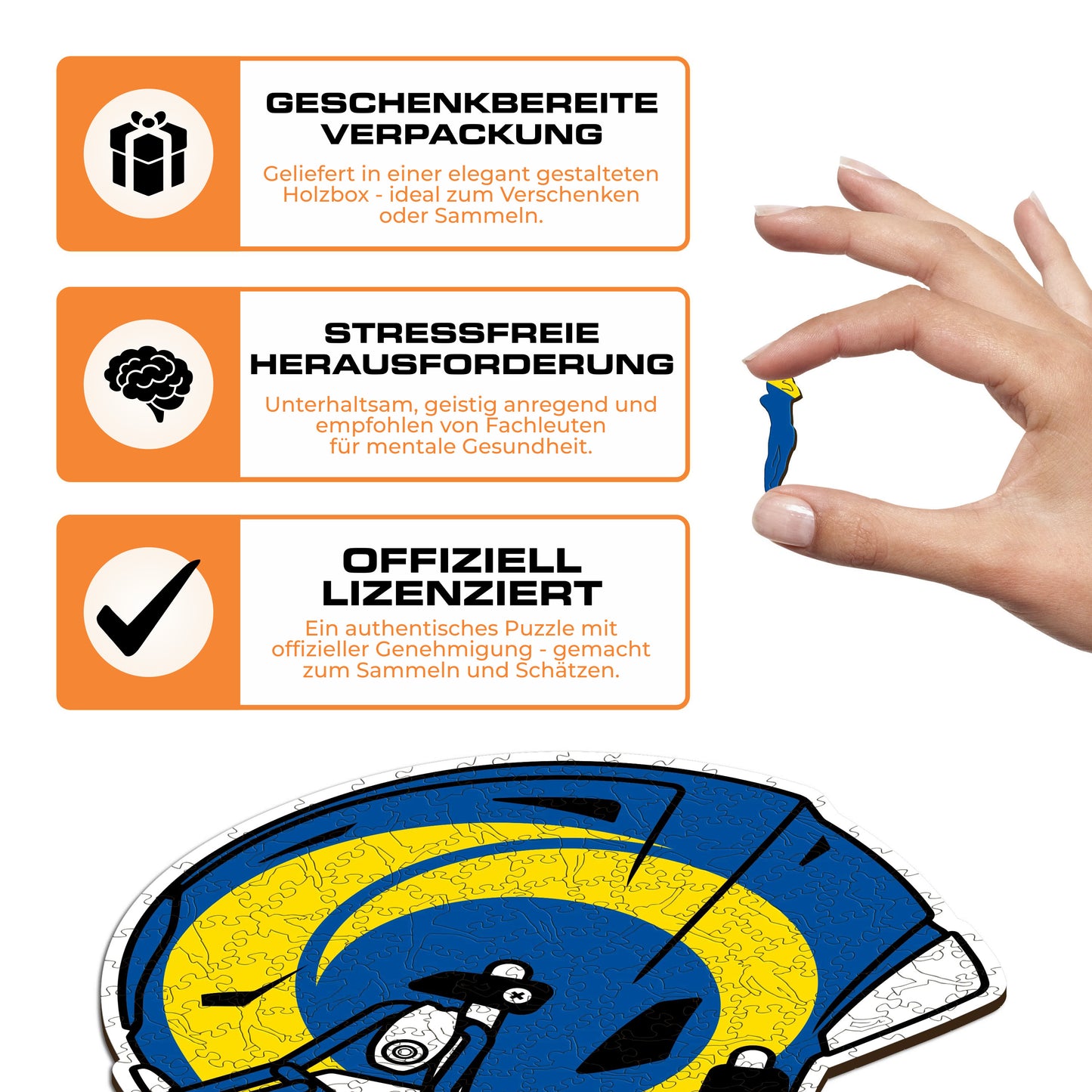 Los Angeles Rams™ Helm - Holzpuzzle