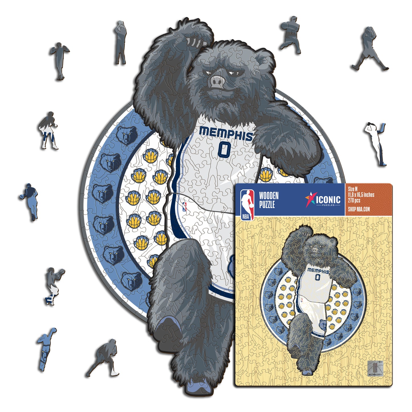 Memphis Grizzlies™ Maskottchen - Holzpuzzle