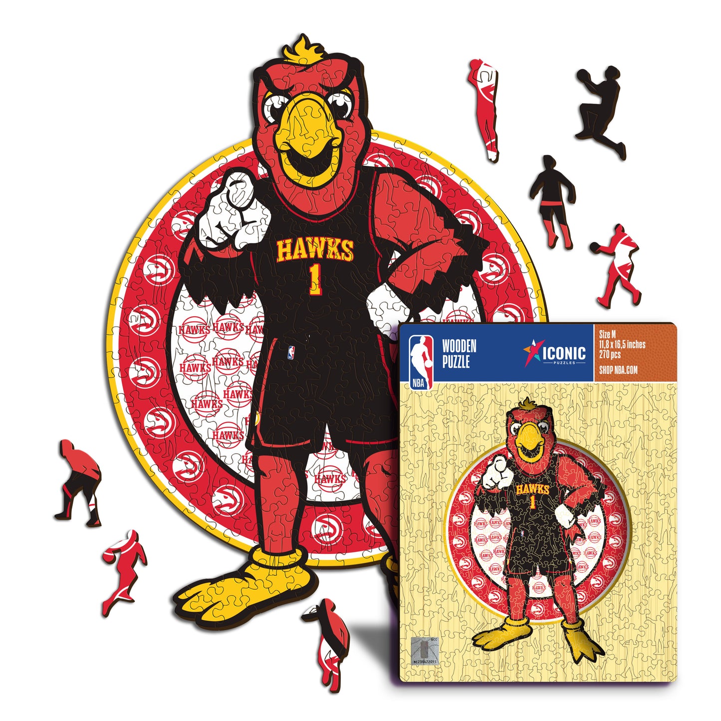 Atlanta Hawks™ Maskottchen - Holzpuzzle