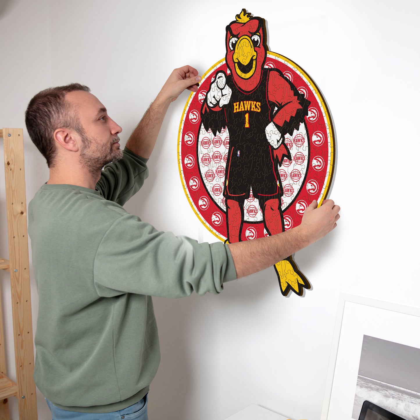 Atlanta Hawks™ Maskottchen - Holzpuzzle