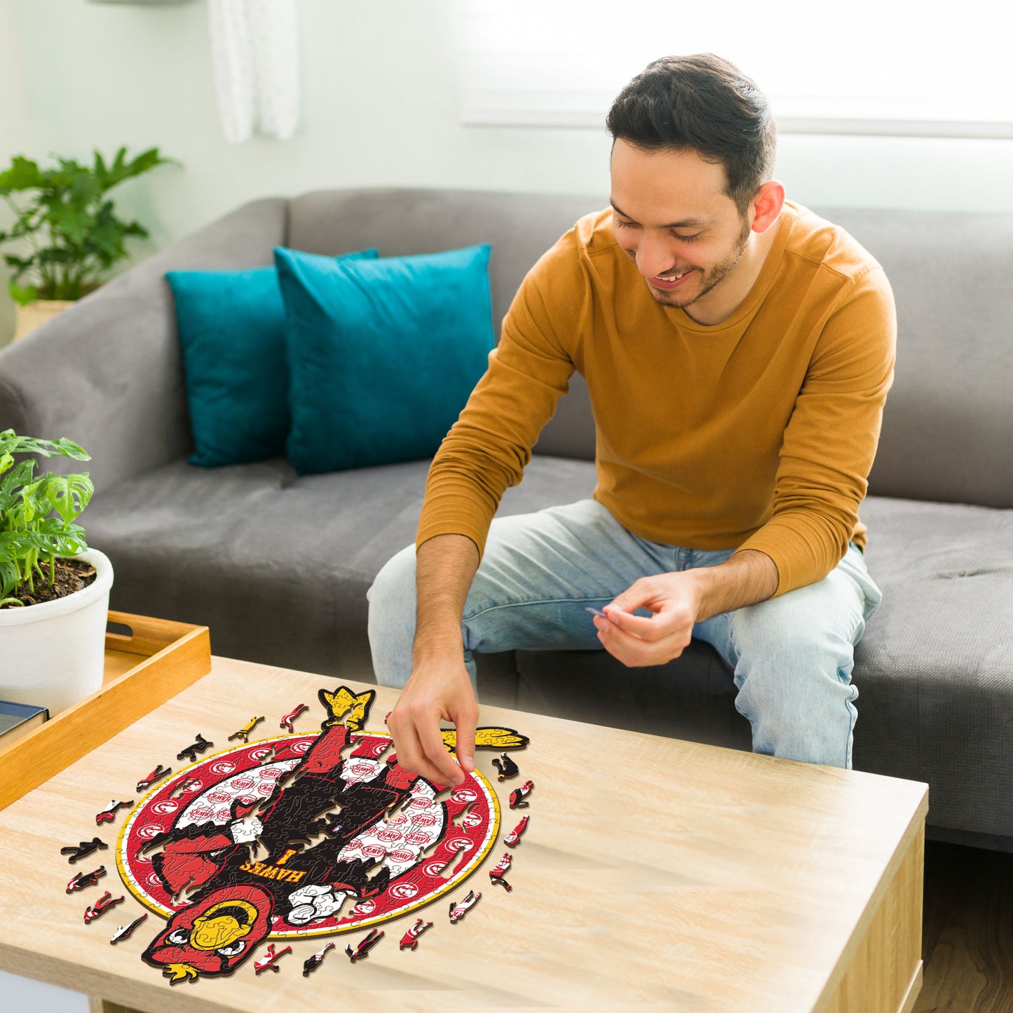 Atlanta Hawks™ Maskottchen - Holzpuzzle