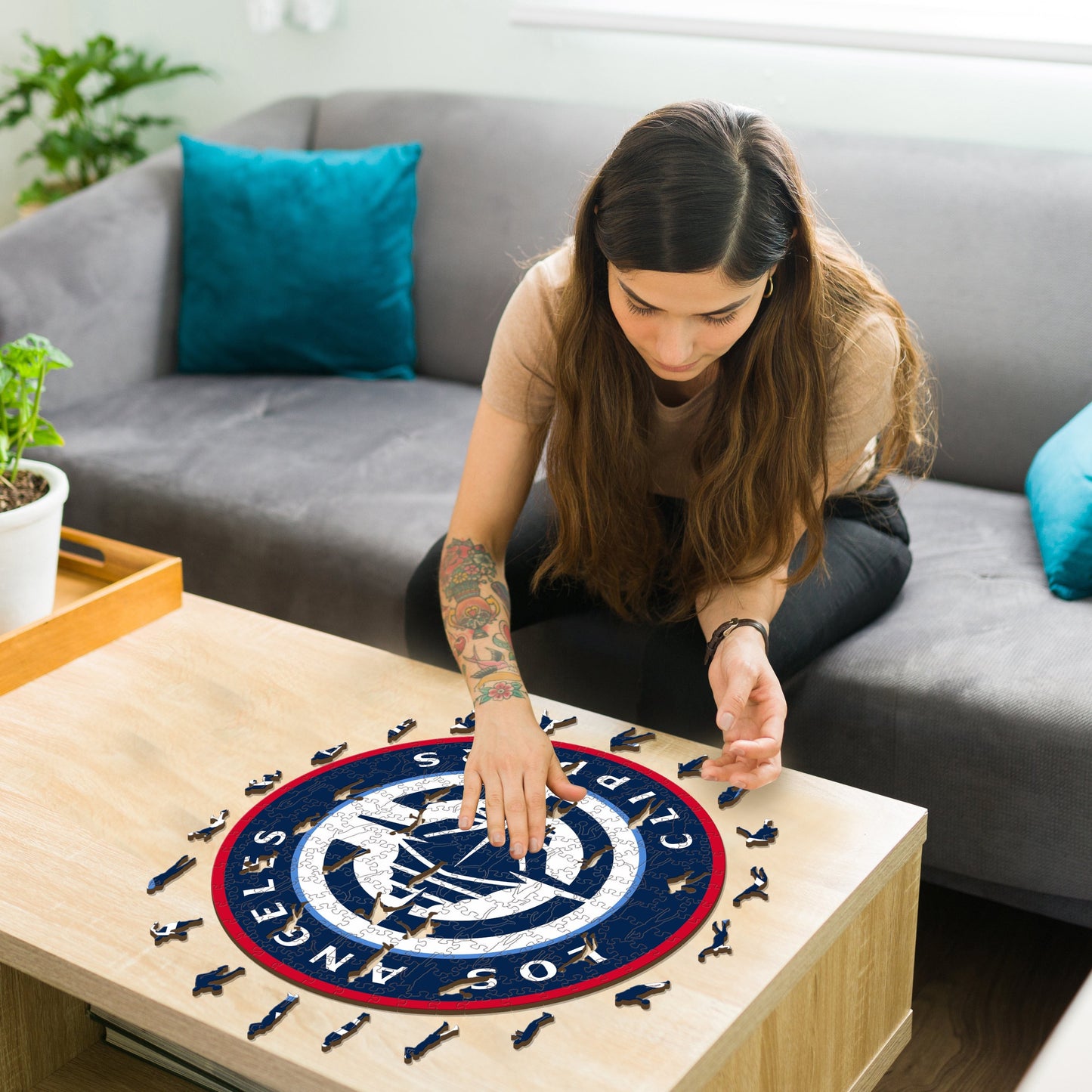 Los Angeles Clippers™ Logo - Holzpuzzle