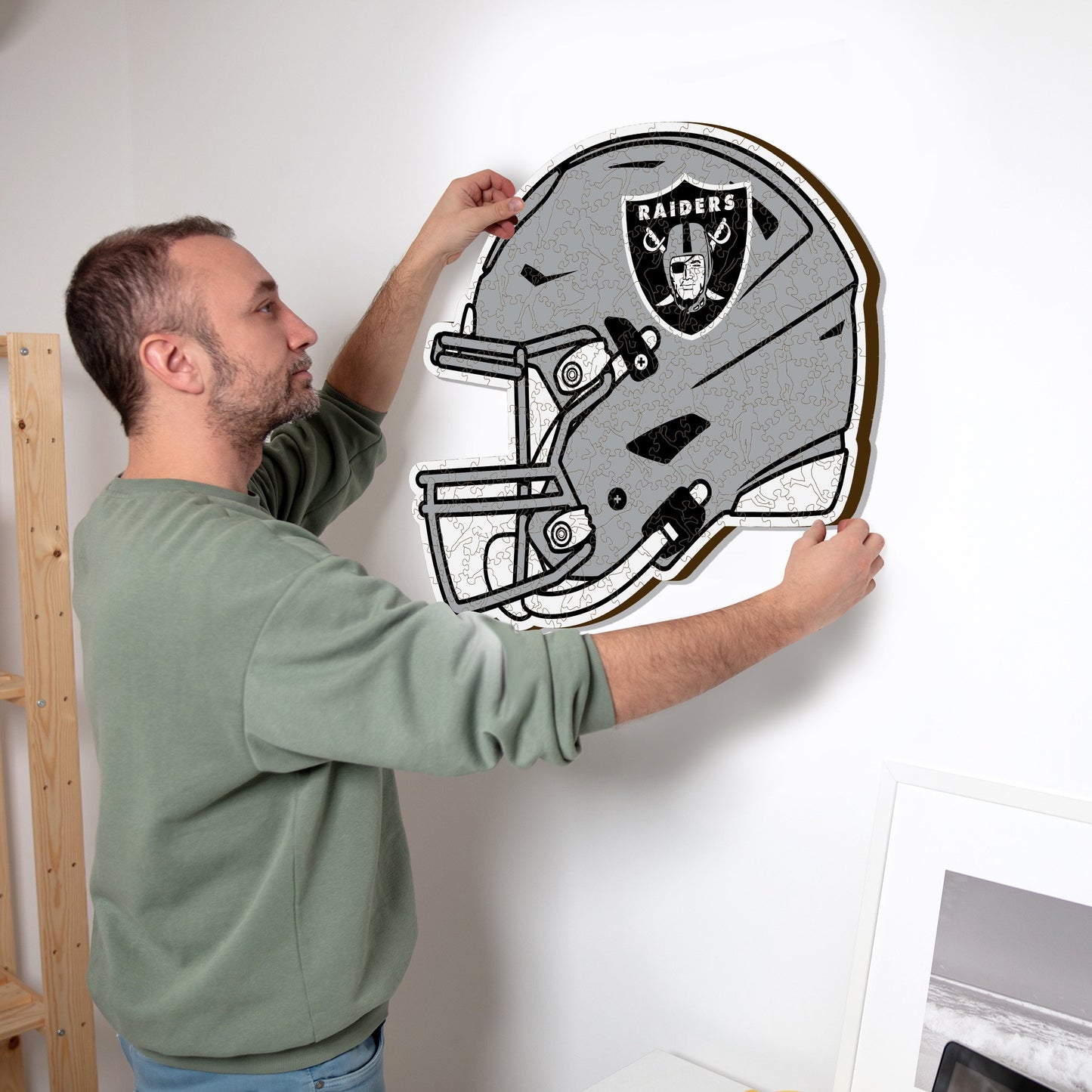 Las Vegas Raiders™ Helm - Holzpuzzle