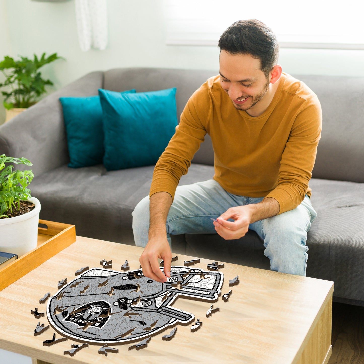 Las Vegas Raiders™ Helm - Holzpuzzle