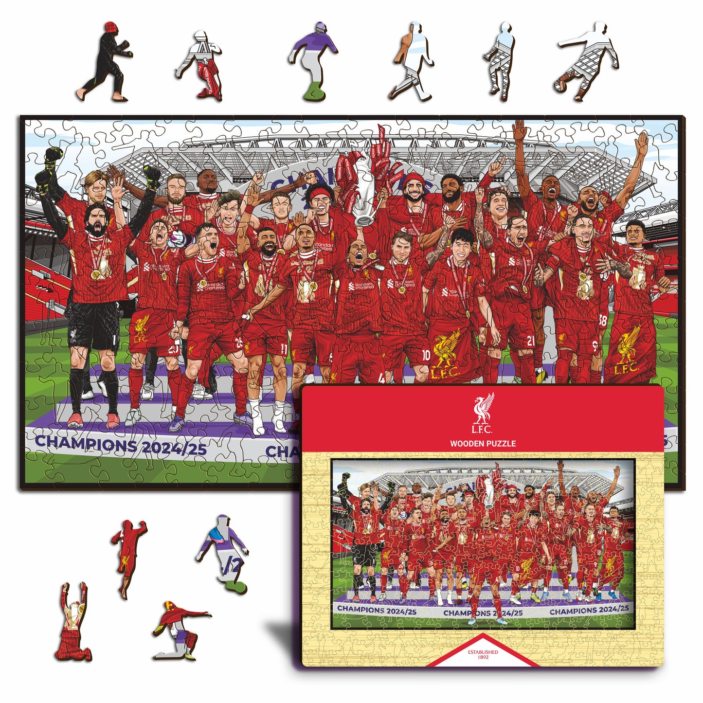Liverpool FC® Premier League Champions 24/25 - Holzpuzzle