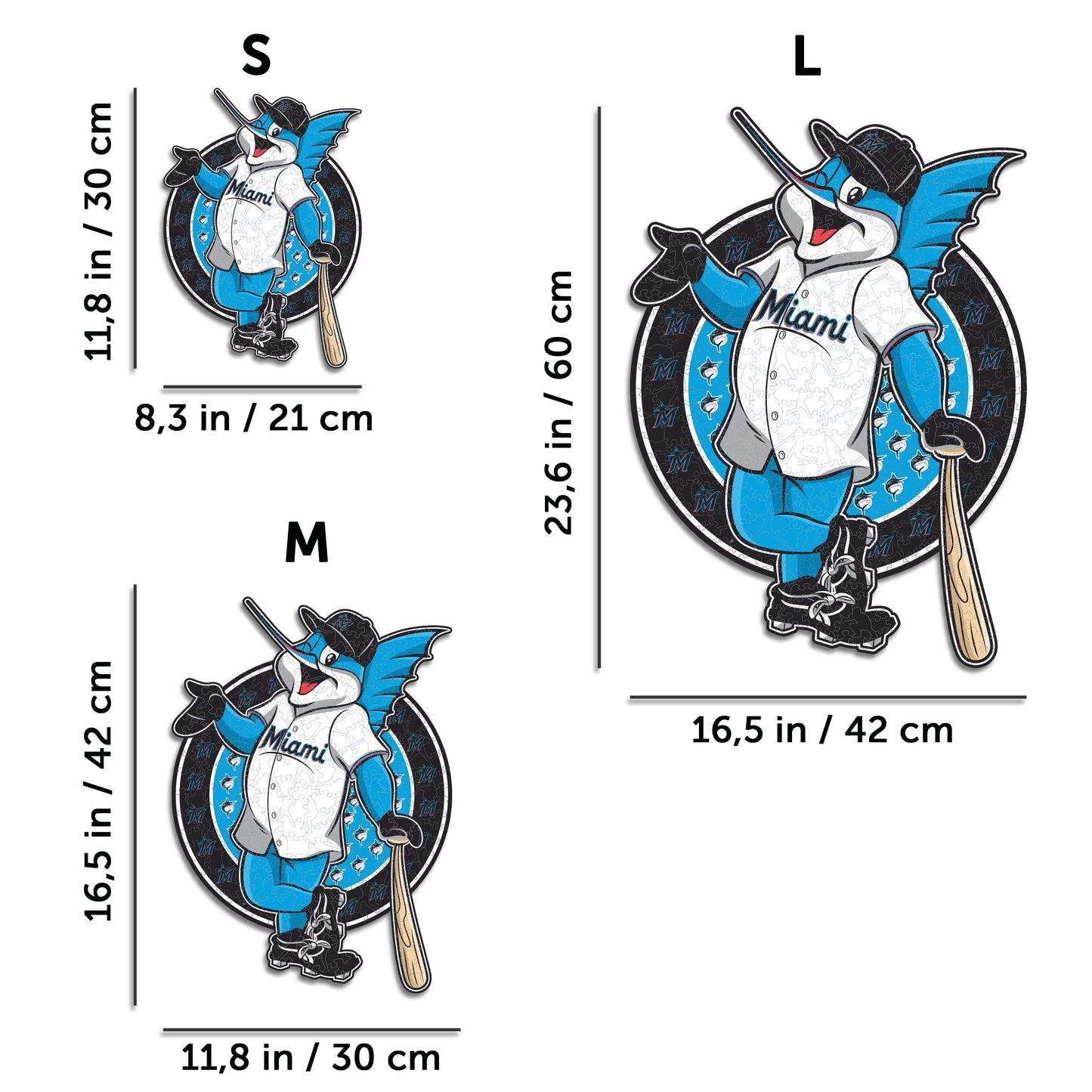 Miami Marlins™ Mascot - Holzpuzzle