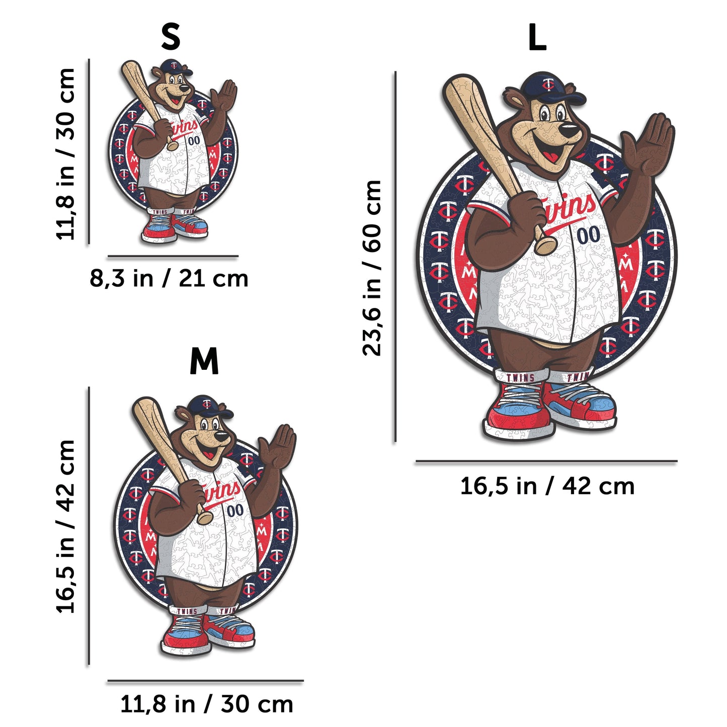 Minnesota Twins™ Mascot - Holzpuzzle