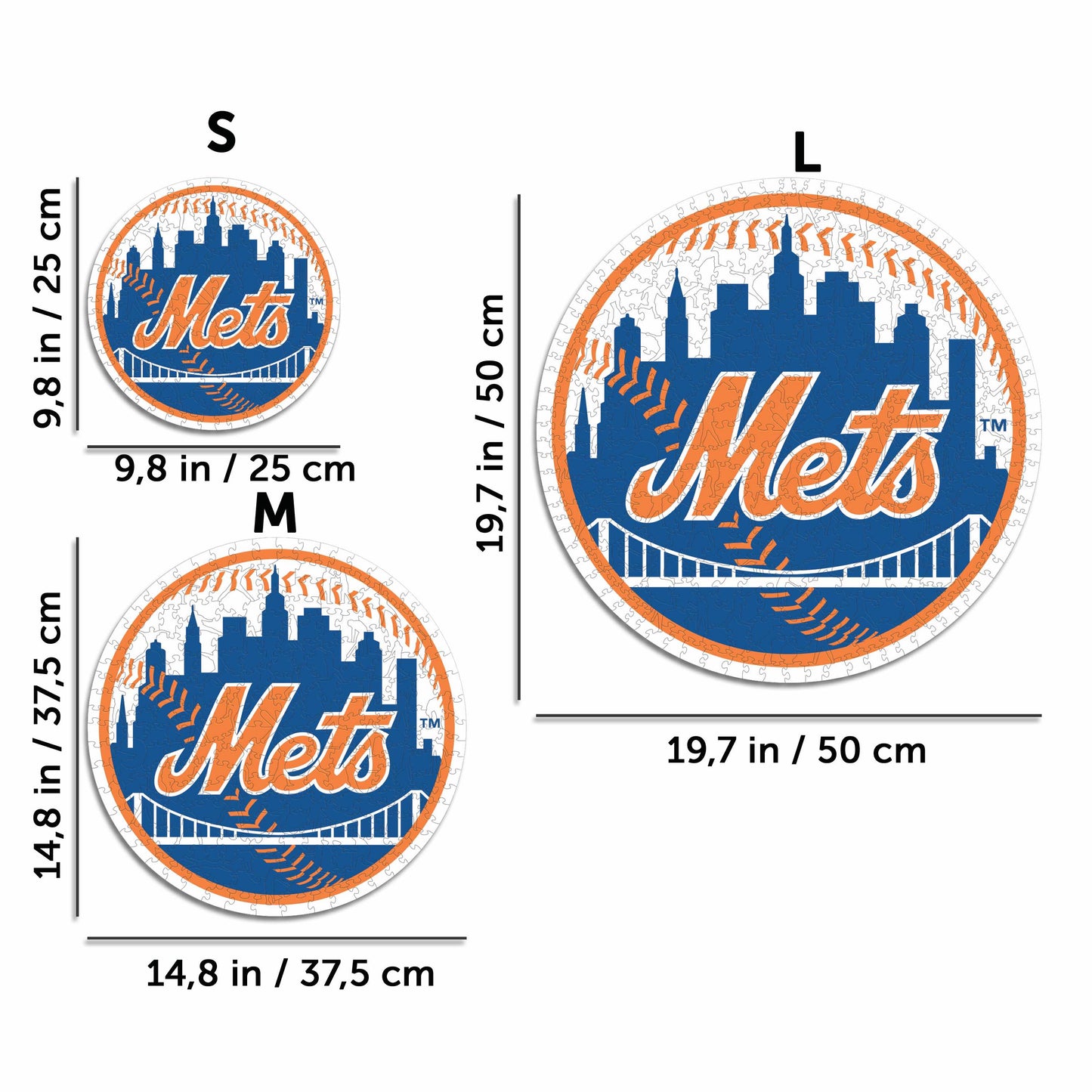 New York Mets™ Logo - Holzpuzzle
