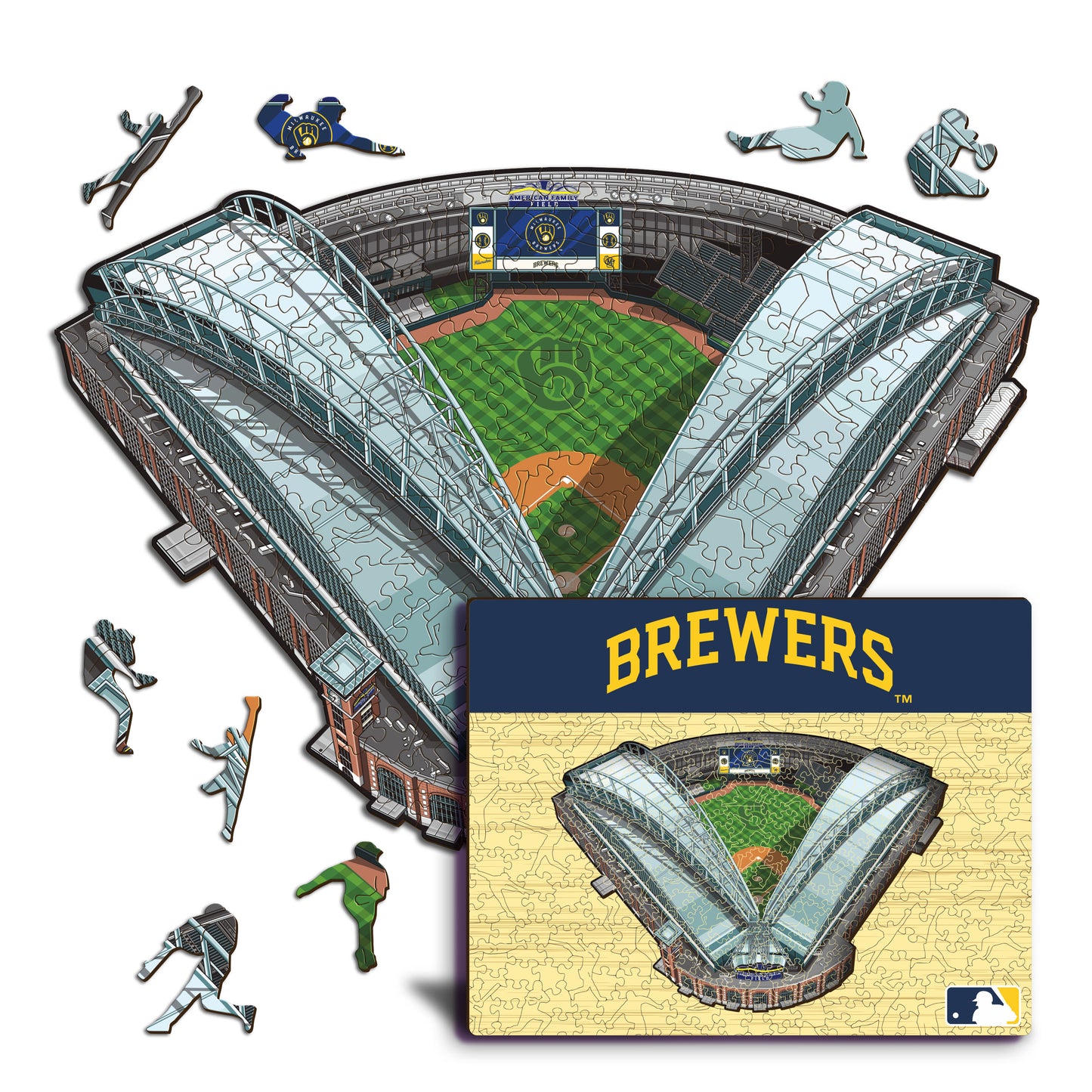 Milwaukee Brewers™ American Family Field - Holzpuzzle