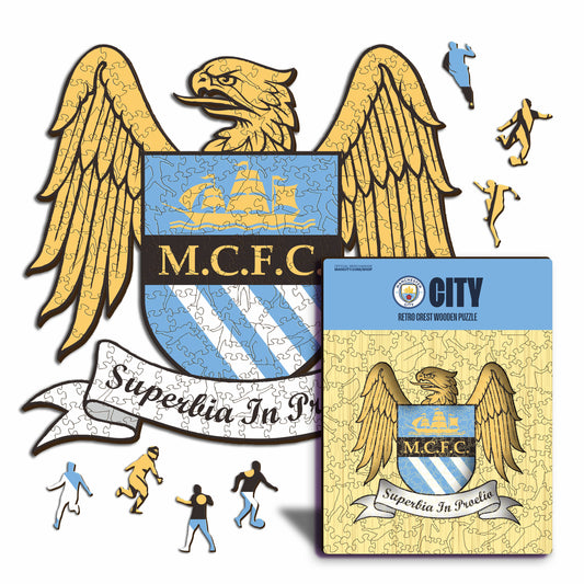 Manchester City FC® Retro Logo - Holzpuzzle