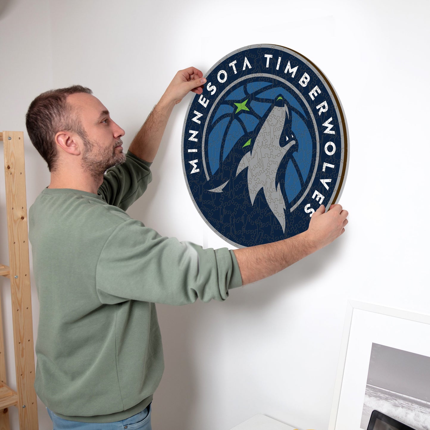 Minnesota Timberwolves™ Logo - Holzpuzzle