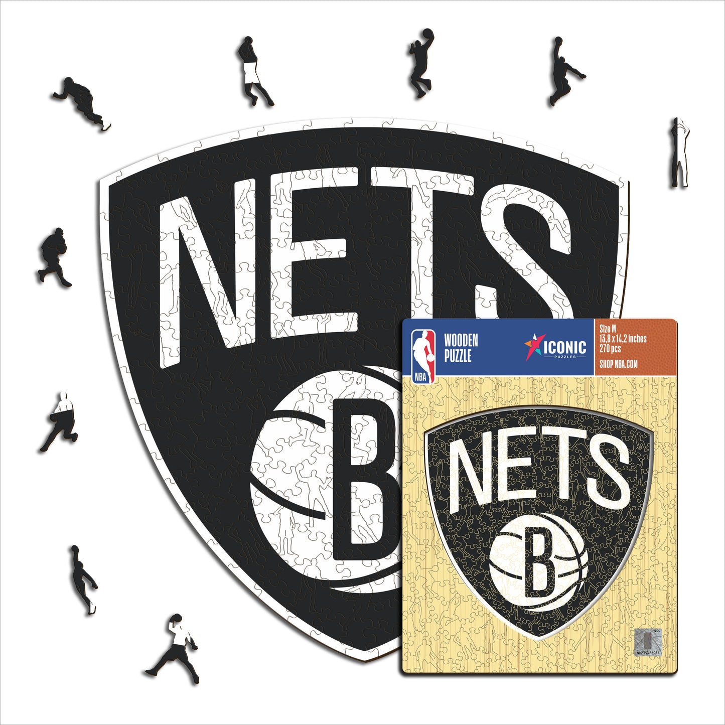 Brooklyn Nets™ Logo - Holzpuzzle