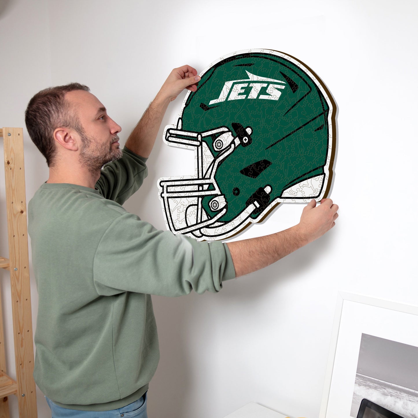 New York Jets™ Helm - Holzpuzzle