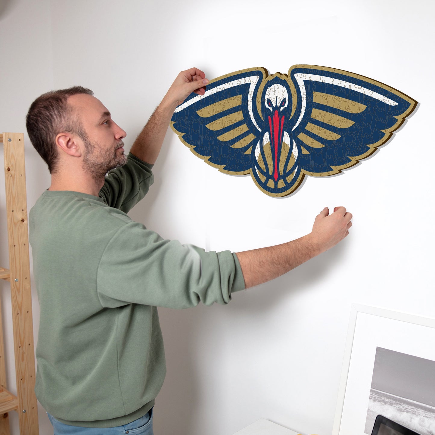 New Orleans Pelicans™ Logo - Holzpuzzle