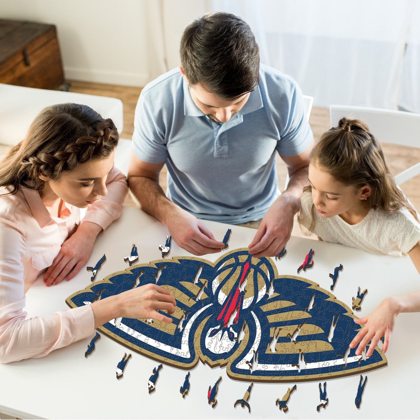 New Orleans Pelicans™ Logo - Holzpuzzle