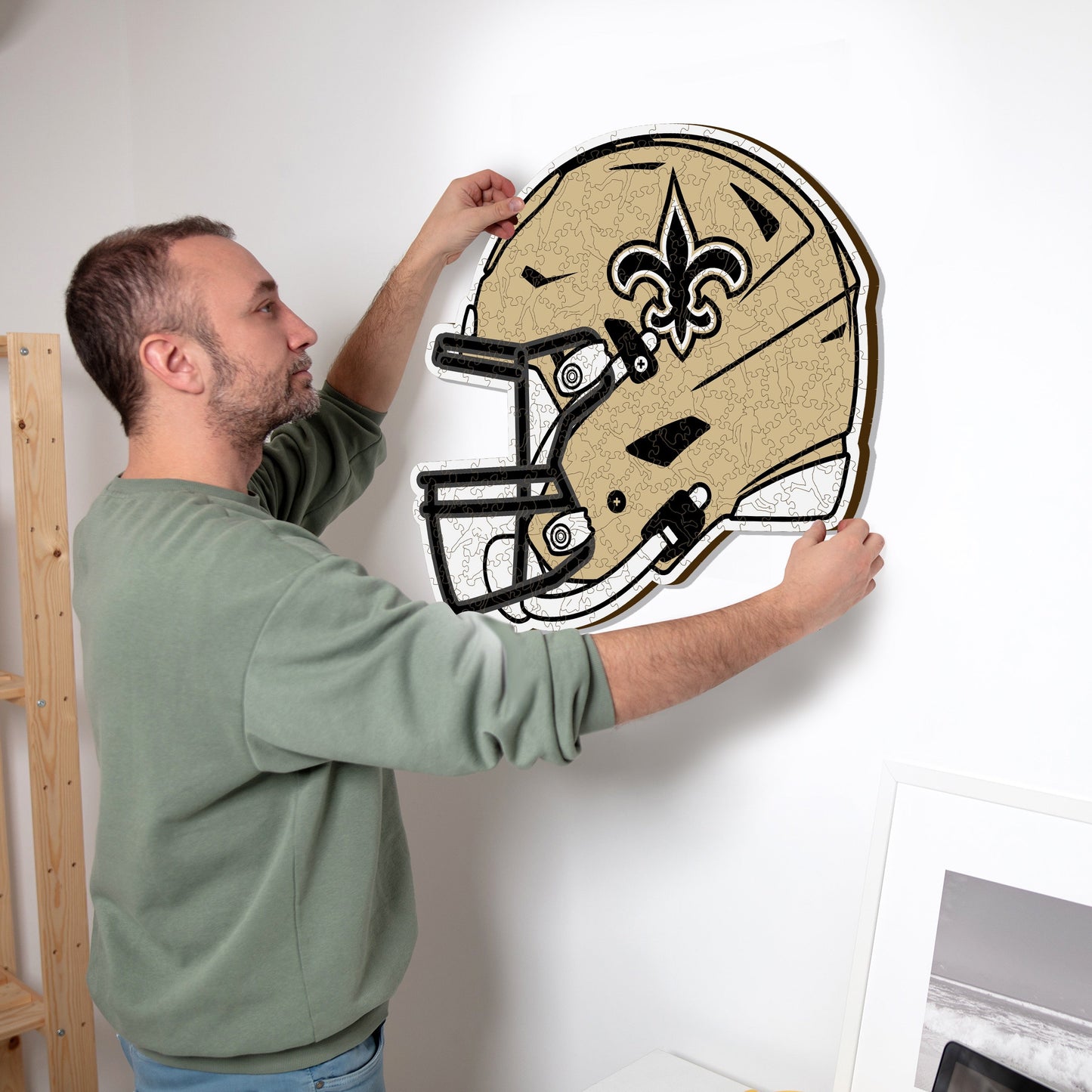 New Orleans Saints™ Helm - Holzpuzzle