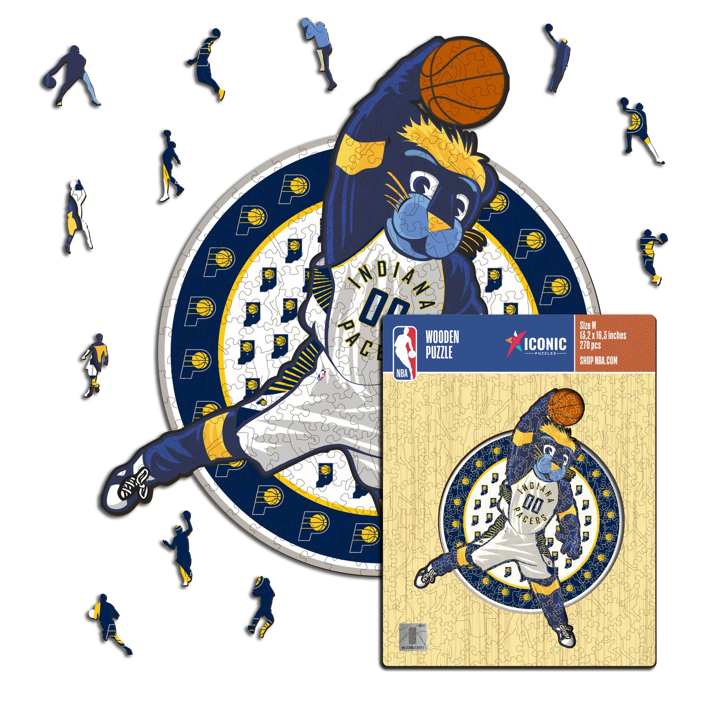 Indiana Pacers™ Maskottchen - Holzpuzzle
