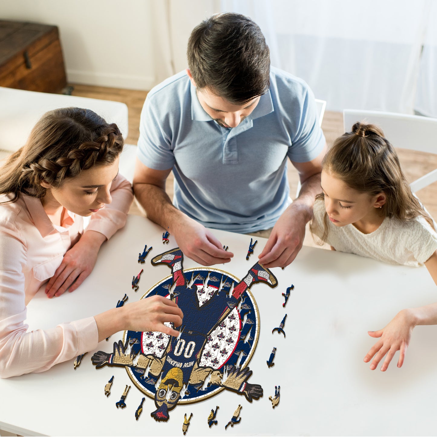 New Orleans Pelicans™ Maskottchen - Holzpuzzle