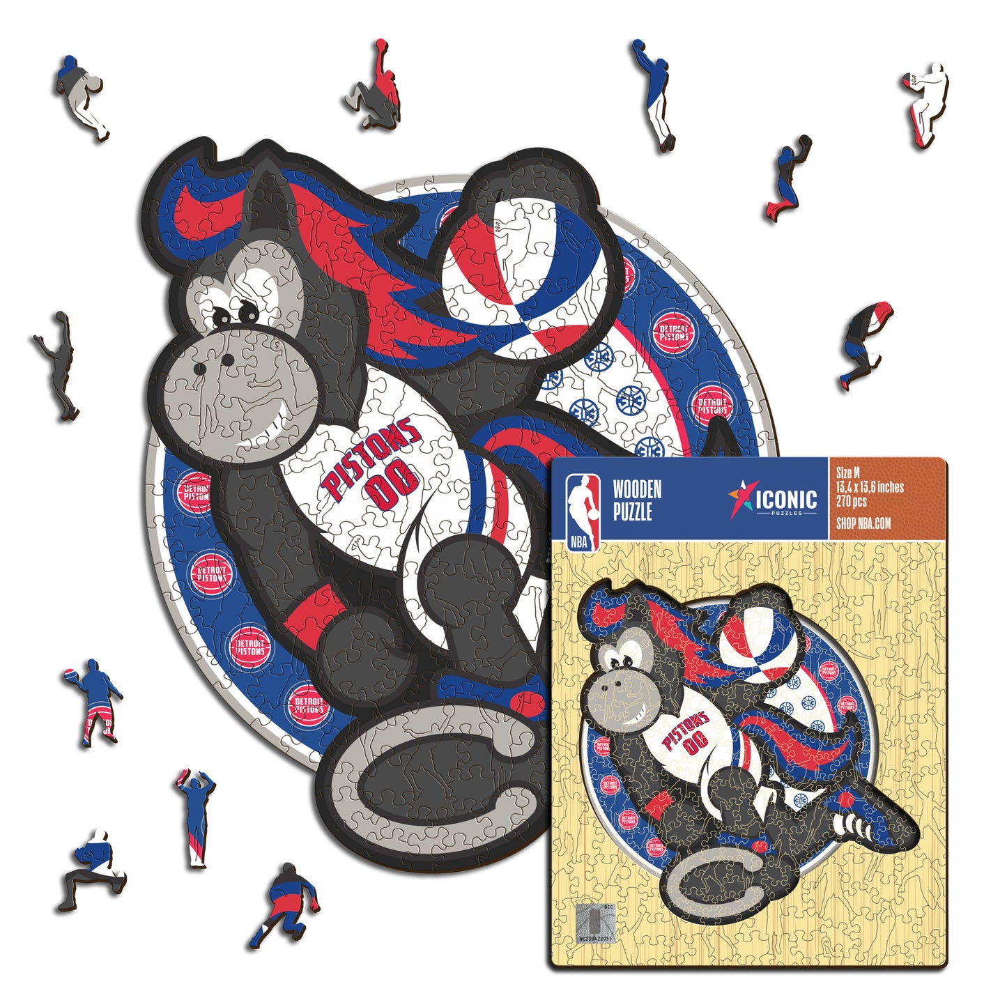 Detroit Pistons™ Maskottchen - Holzpuzzles