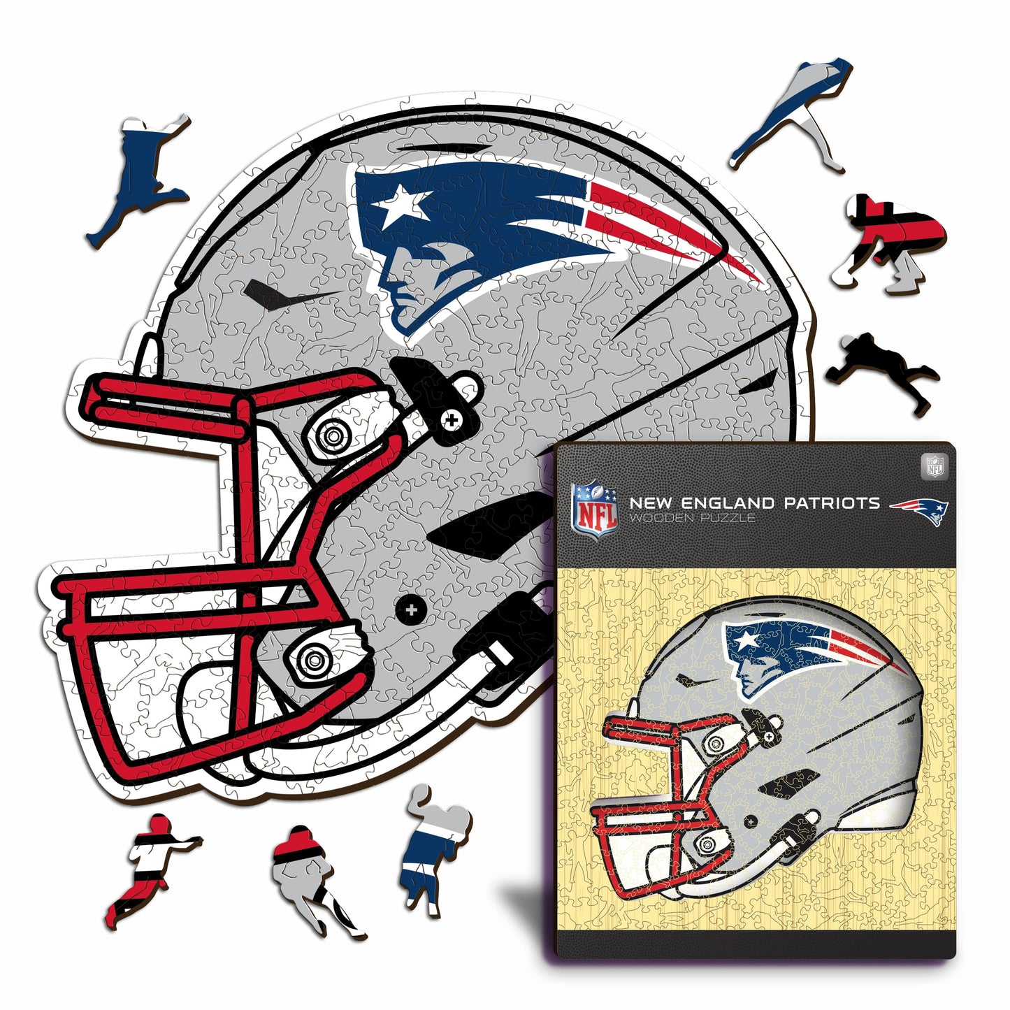 New England Patriots™ Helm - Holzpuzzle