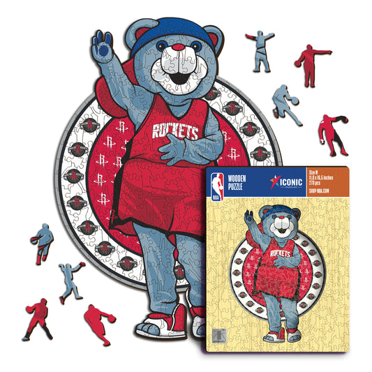 Houston Rockets™ Maskottchen - Holzpuzzle