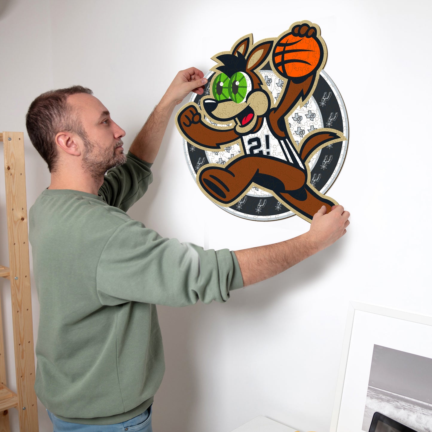 San Antonio Spurs™ Maskottchen - Holzpuzzle