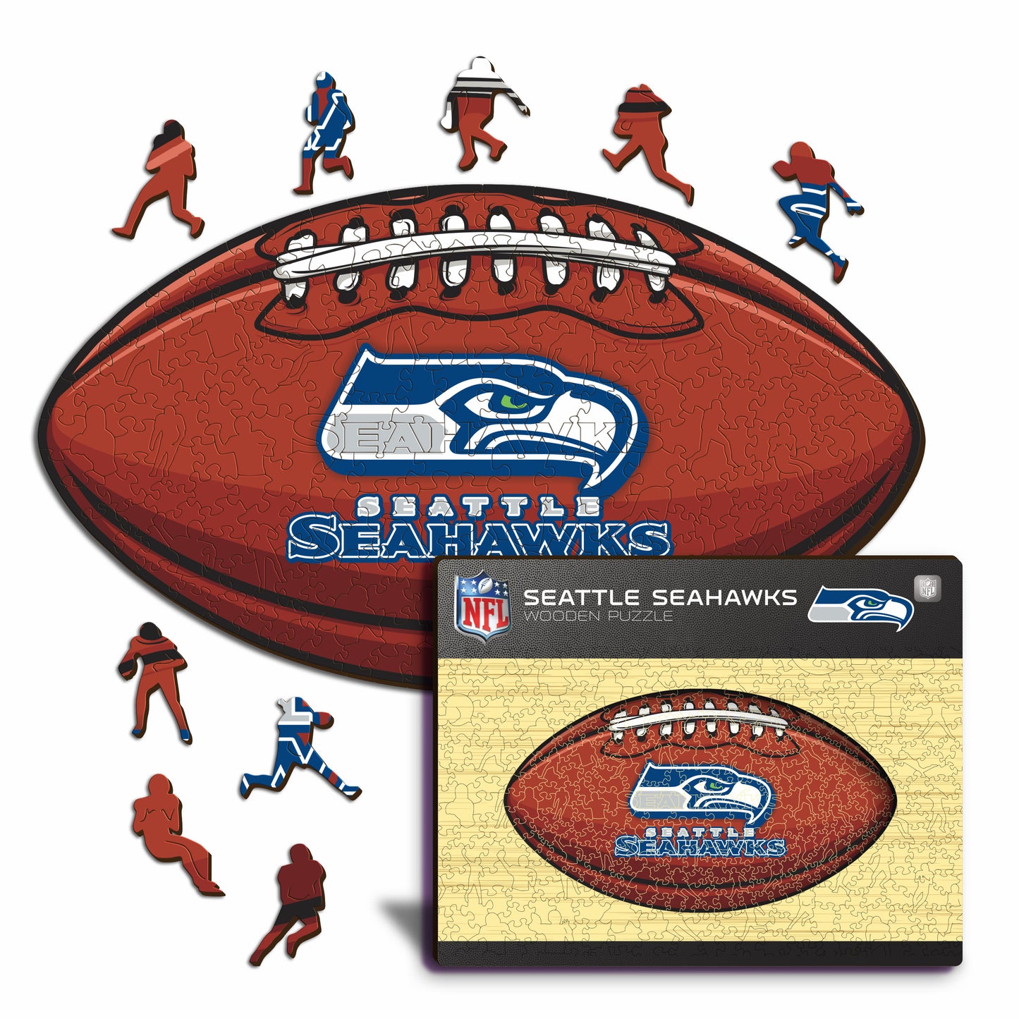 Seattle Seahawks™ Football - Holzpuzzle