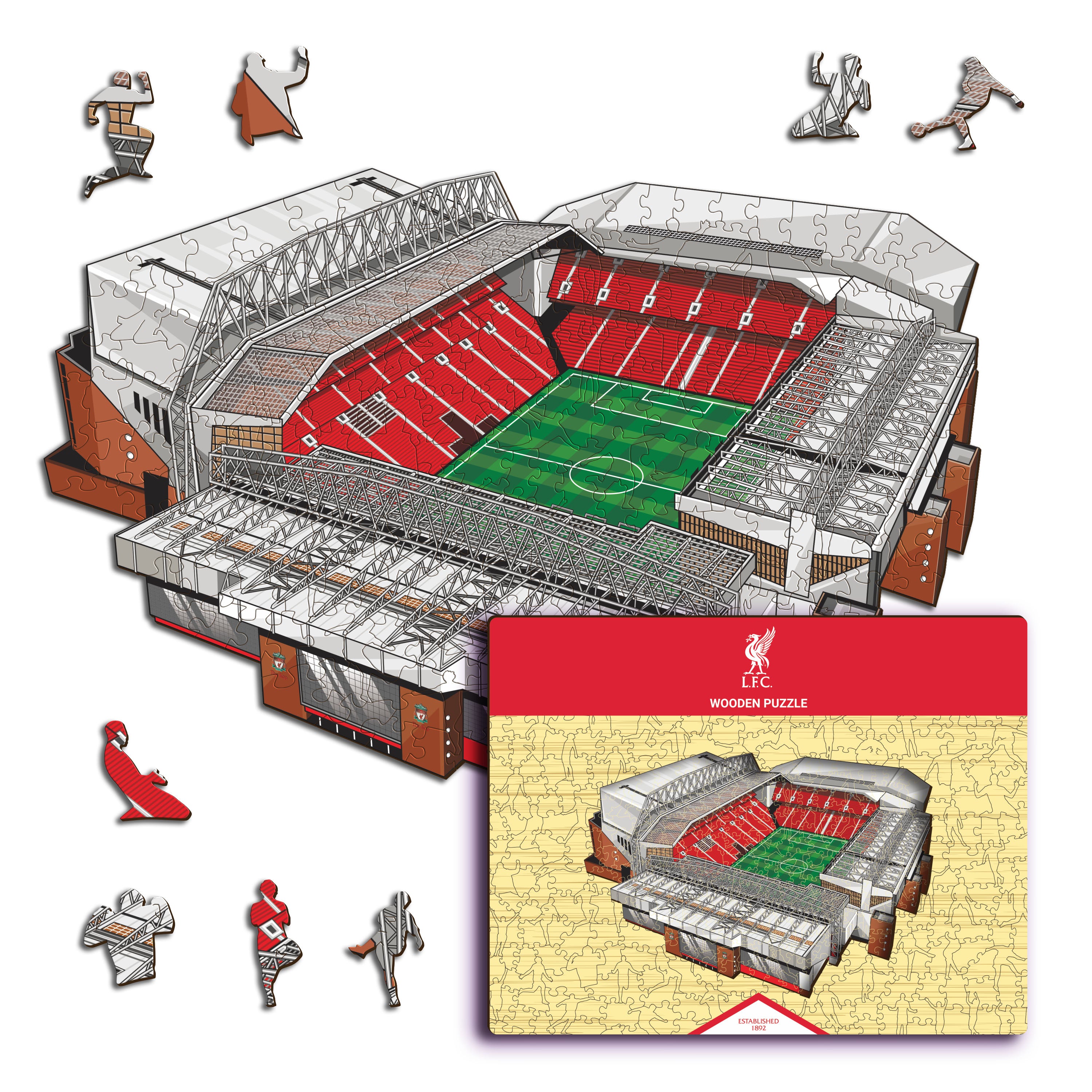 Liverpool FC® Anfield Stadium - Holzpuzzle – Iconic Puzzles DE