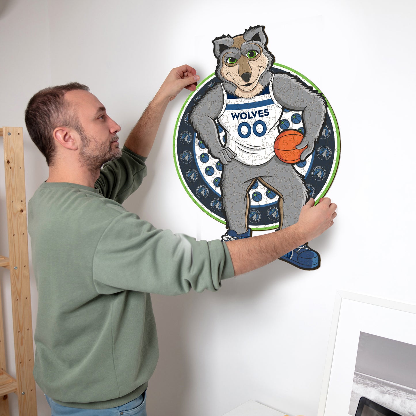 Minnesota Timberwolves™ Maskottchen - Holzpuzzle