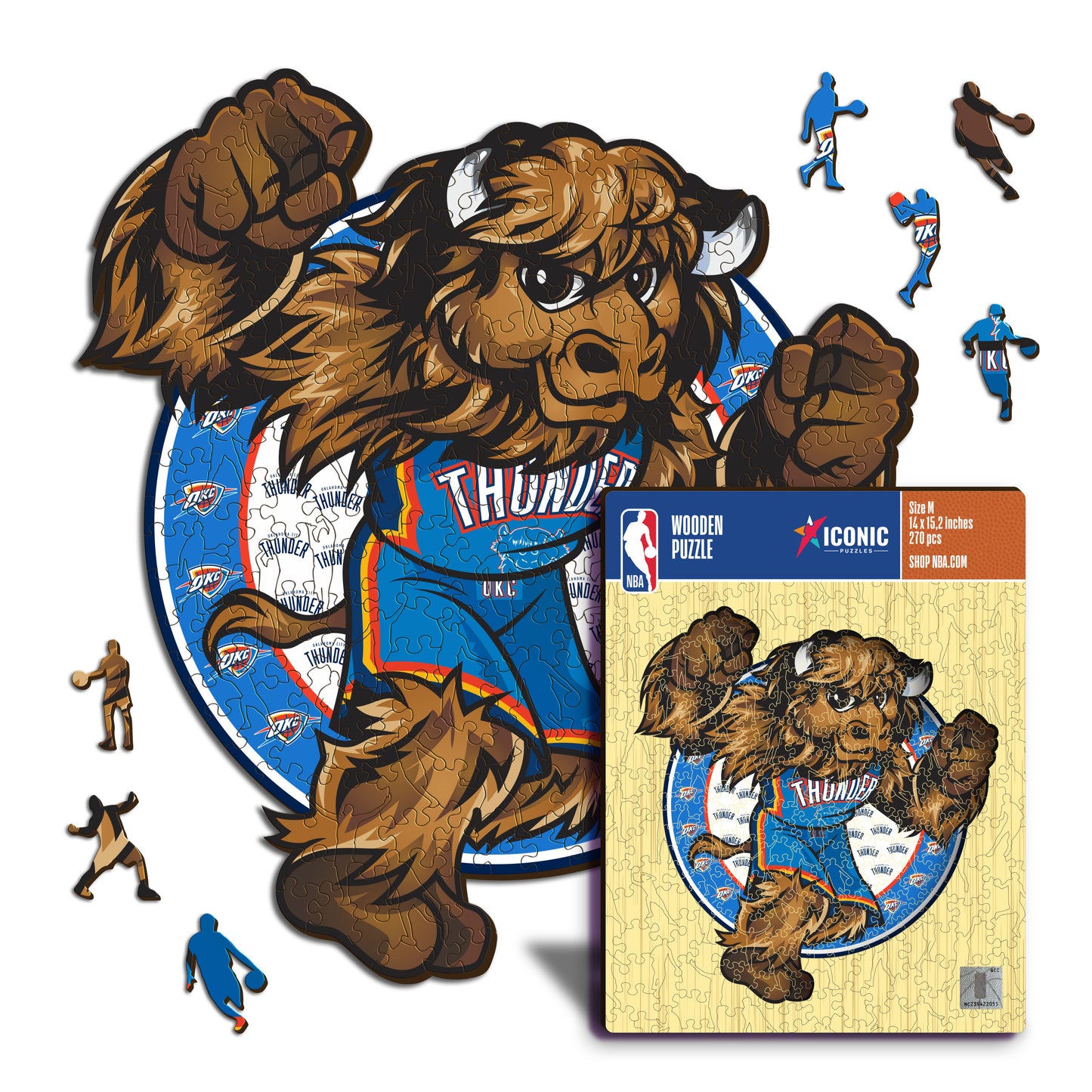 Oklahoma City Thunder™ Maskottchen - Holzpuzzle