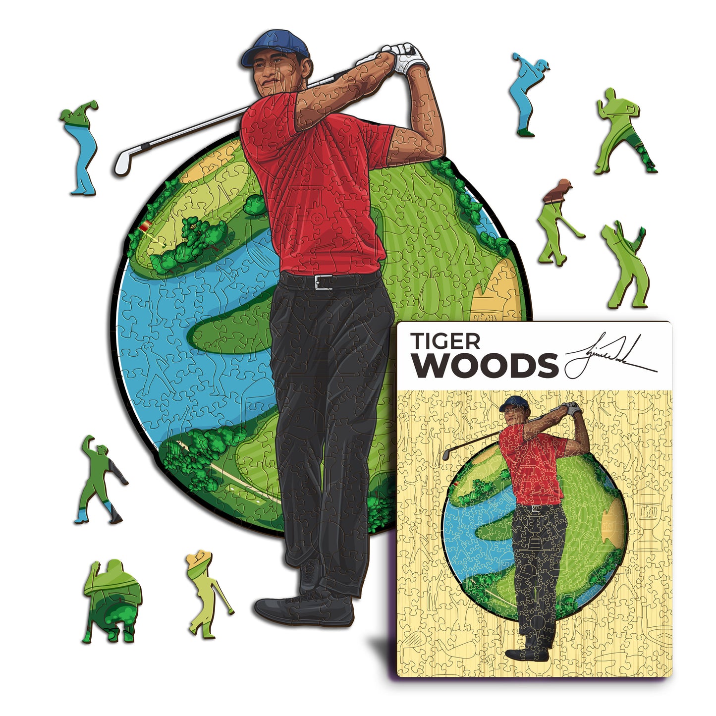 Tiger Woods - Holzpuzzle