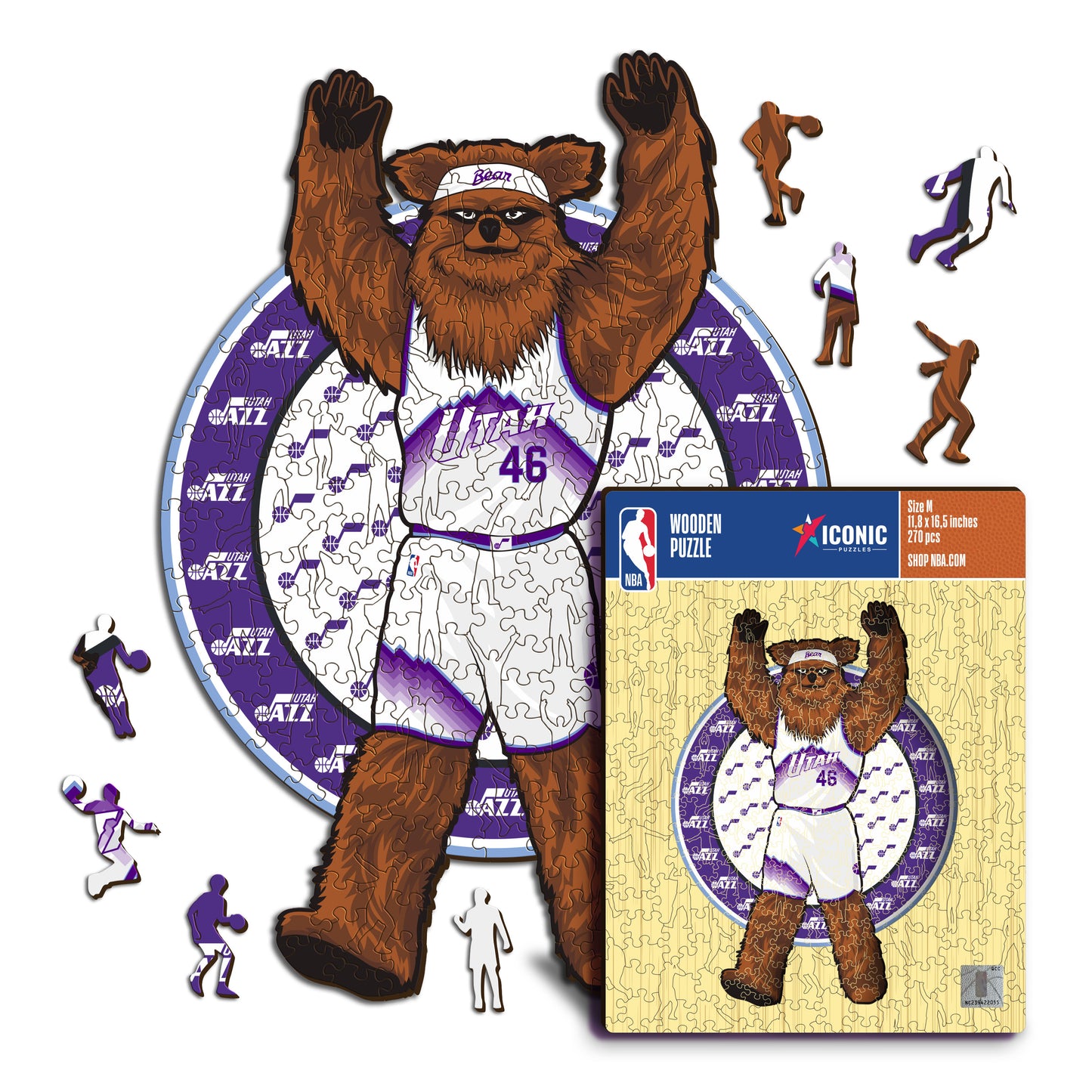 Utah Jazz™ Maskottchen - Holzpuzzle