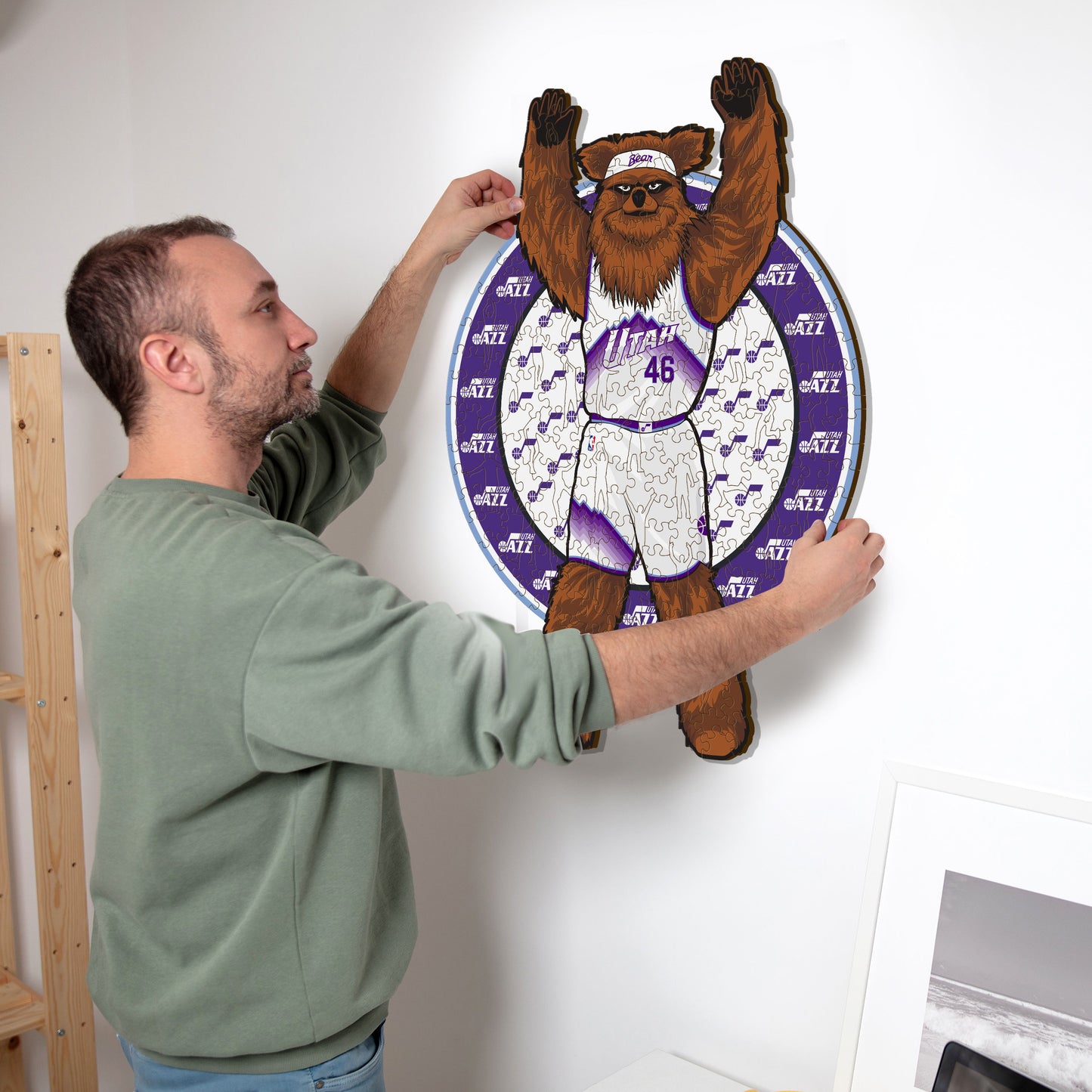 Utah Jazz™ Maskottchen - Holzpuzzle