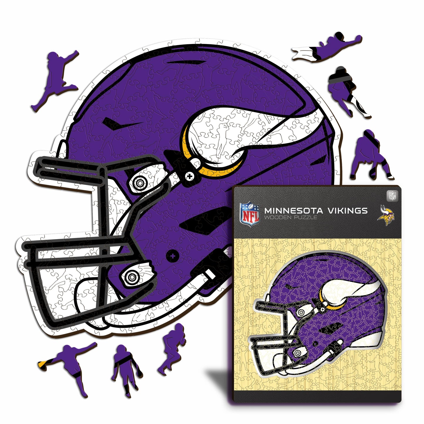 Minnesota Vikings™ Helmet - Holzpuzzle