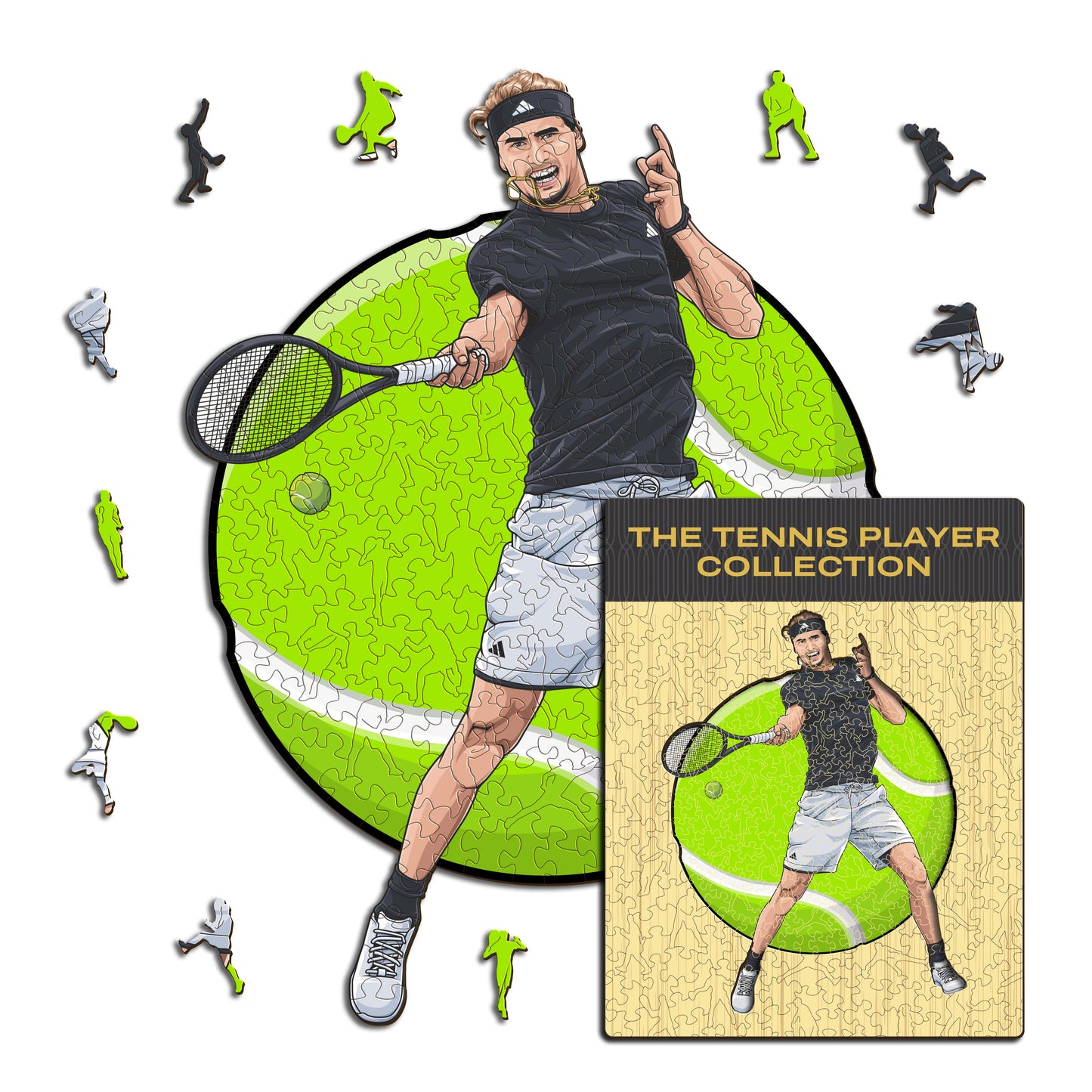 Alexander Zverev - Holzpuzzle