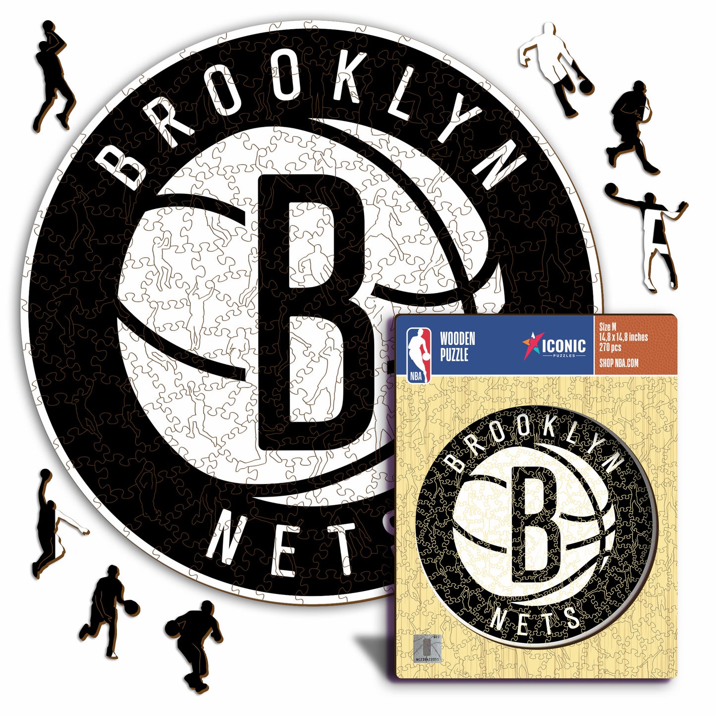 Brooklyn Nets™ Logo - Holzpuzzle