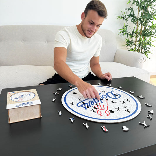 Los Angeles Dodgers™ Logo - Holzpuzzle