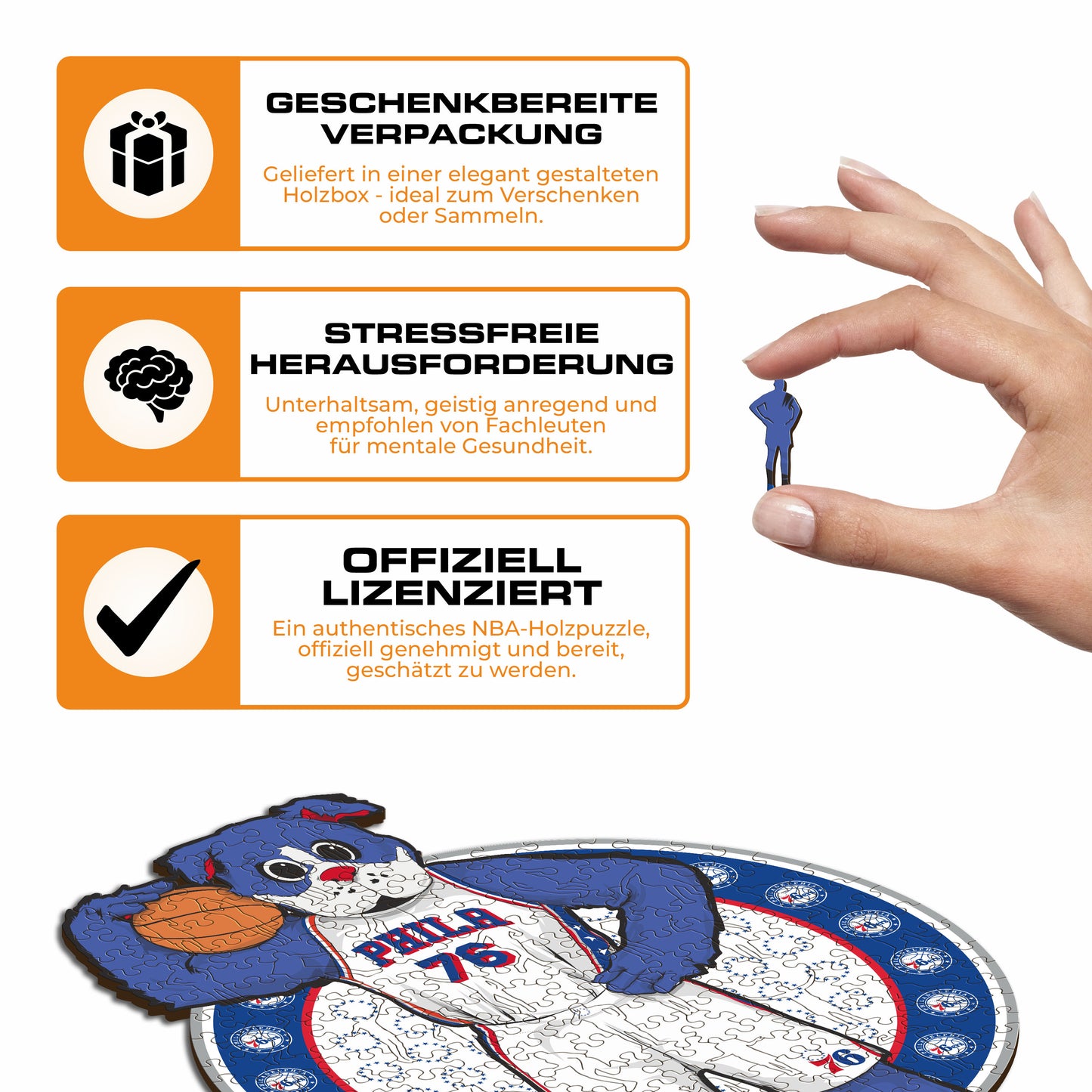 Philadelphia 76ers™ Maskottchen - Holzpuzzle