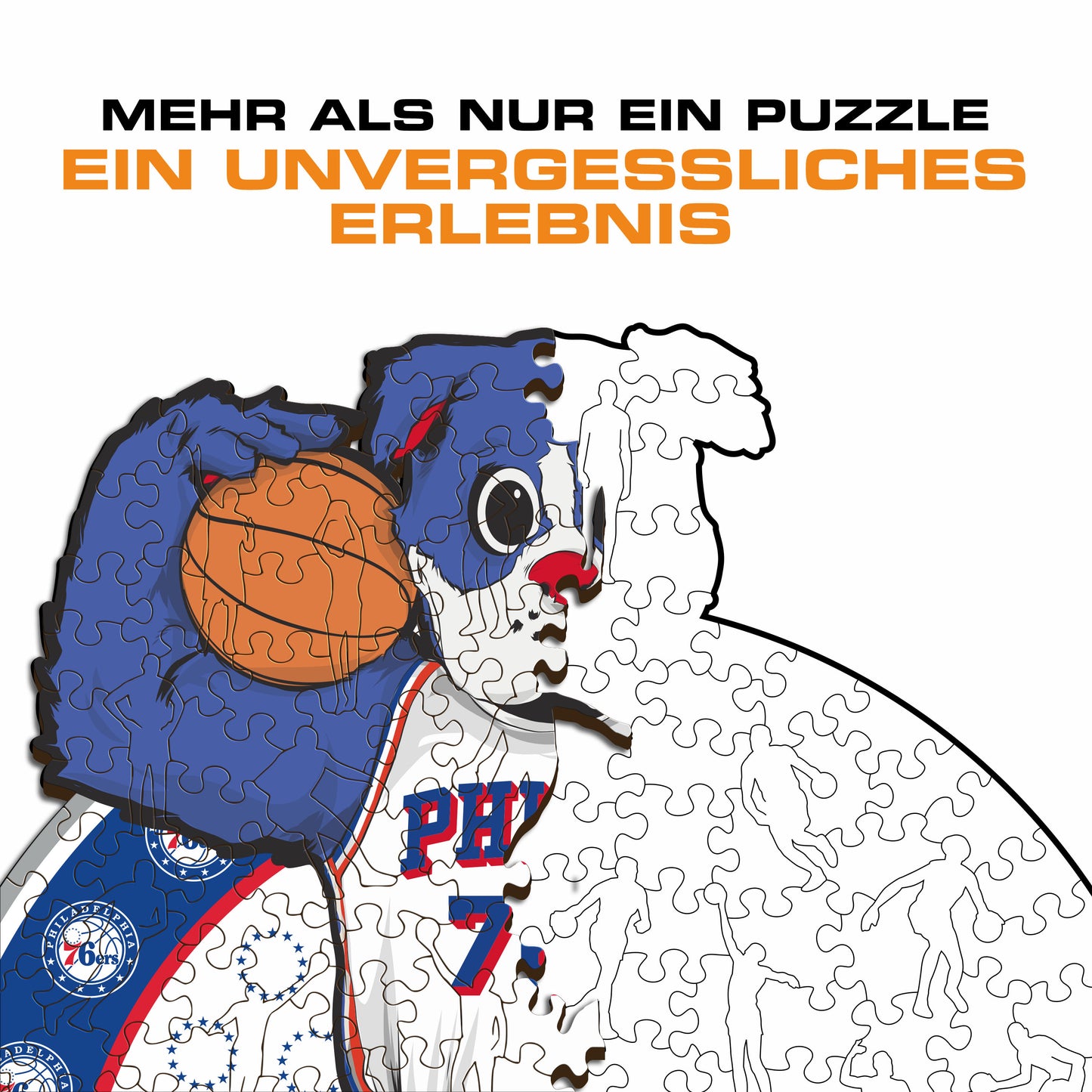 Philadelphia 76ers™ Maskottchen - Holzpuzzle