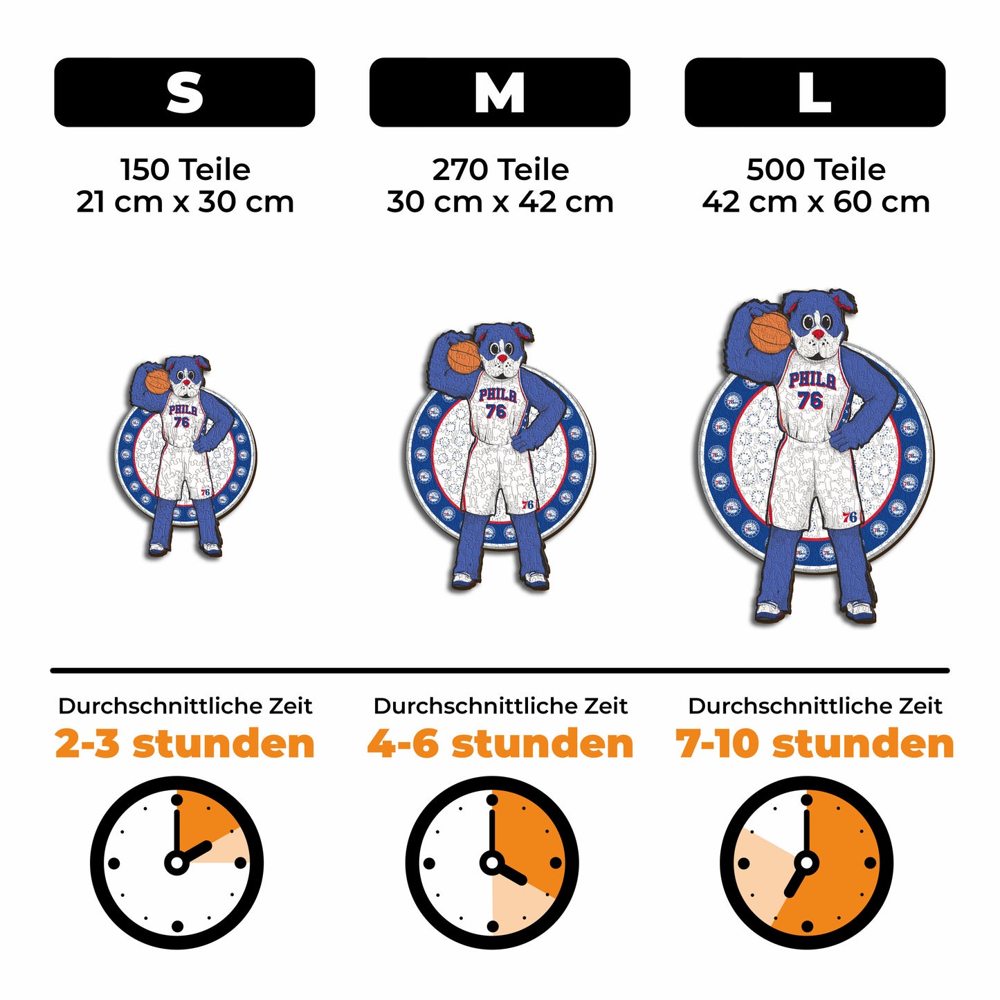 Philadelphia 76ers™ Maskottchen - Holzpuzzle