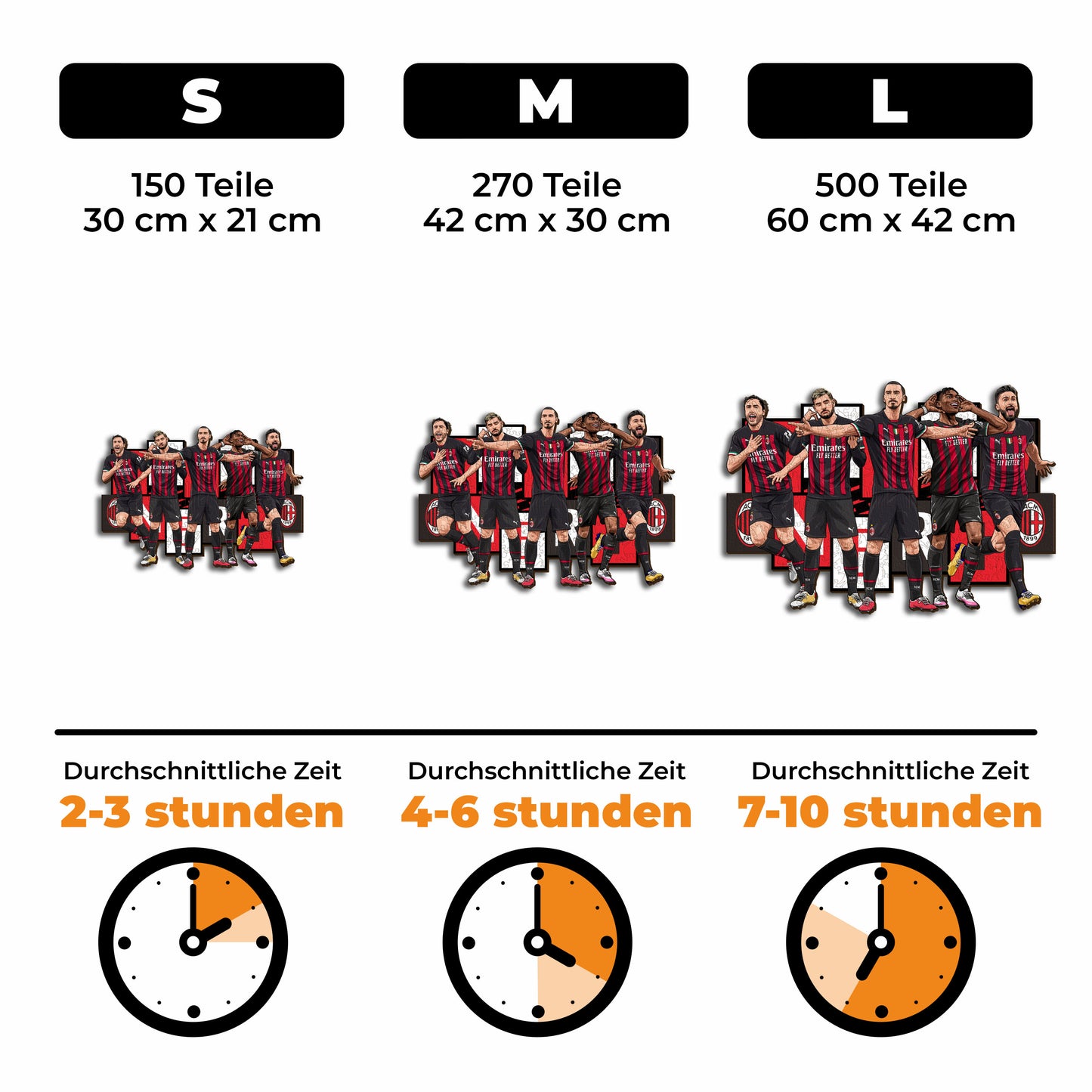 AC Milan® 5 Players - Holzpuzzle