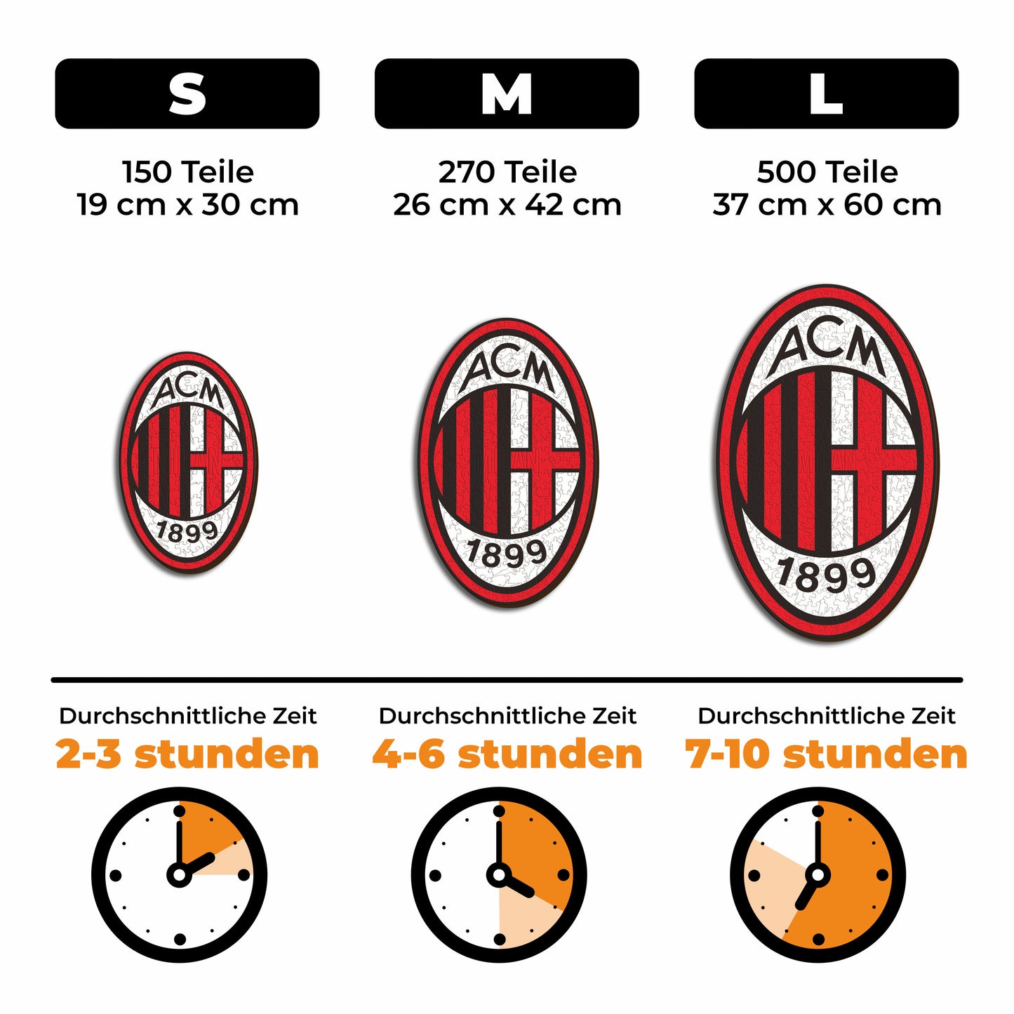 AC Milan® Logo - Holzpuzzle