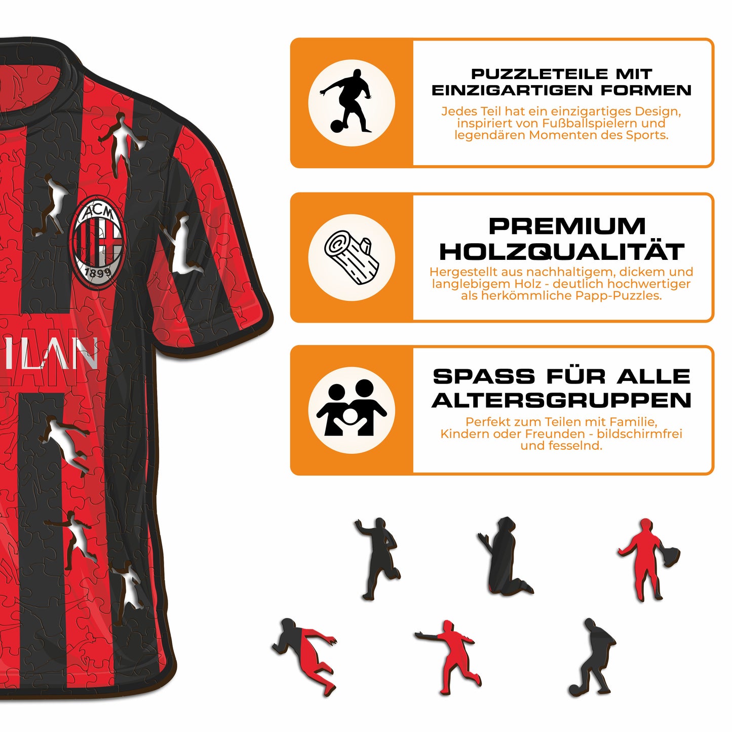AC Milan® Jersey - Holzpuzzle