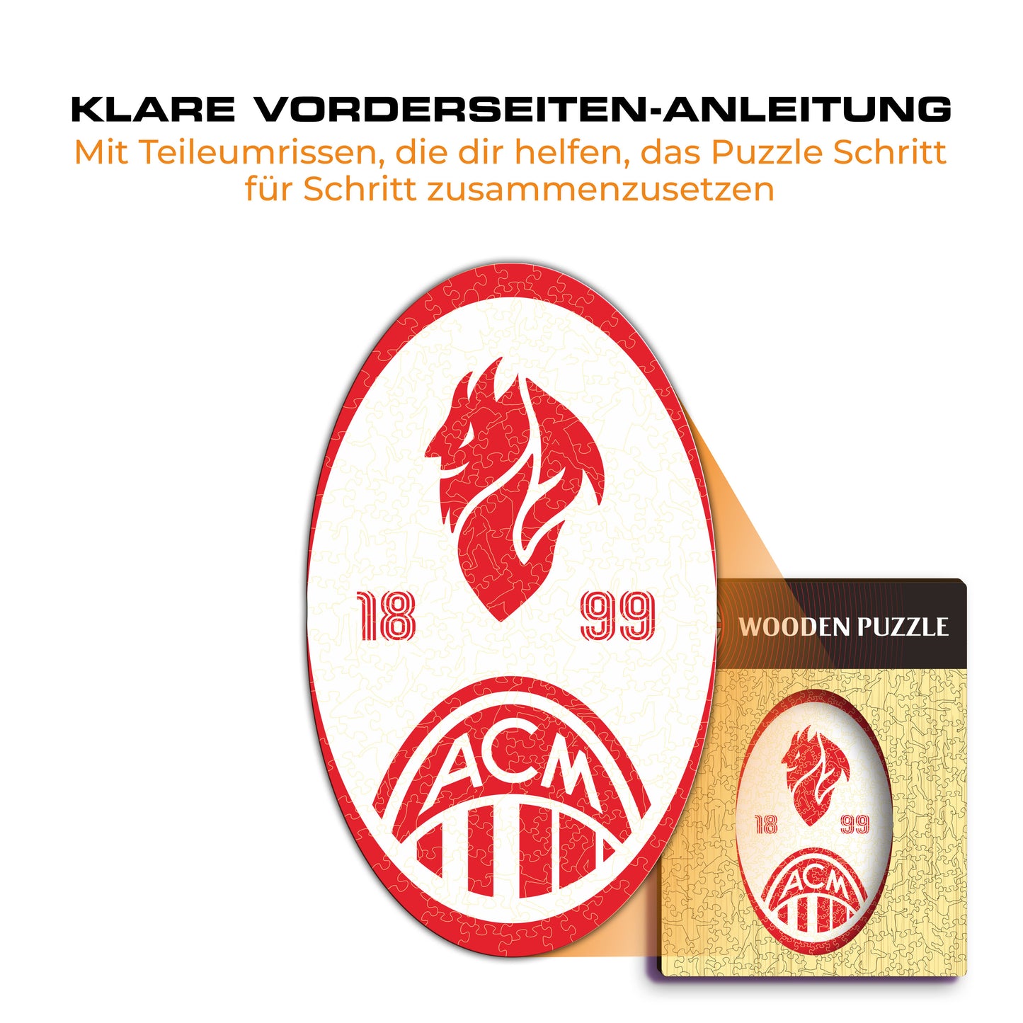 AC Milan® Retro Logo - Holzpuzzle