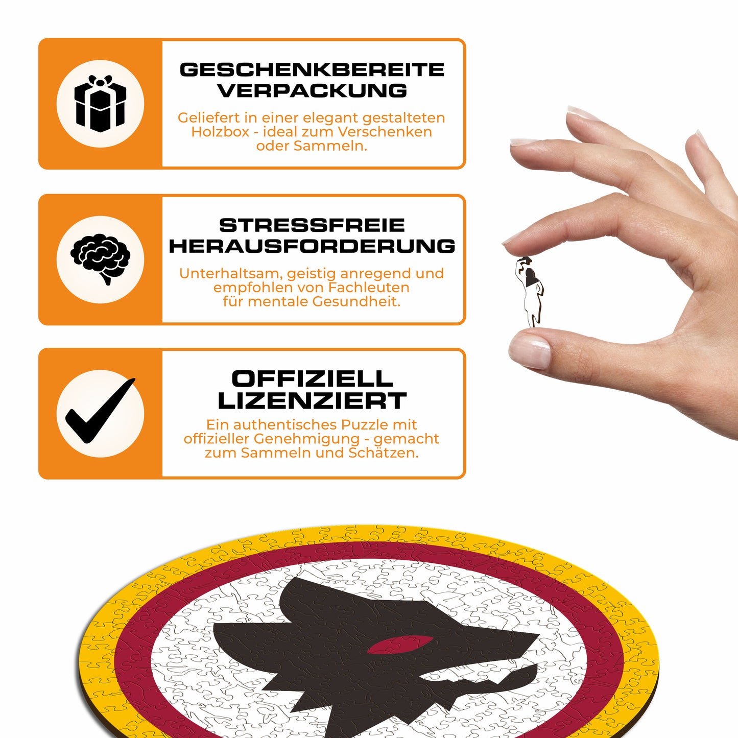 AS Roma® Logo Lupetto - Holzpuzzle